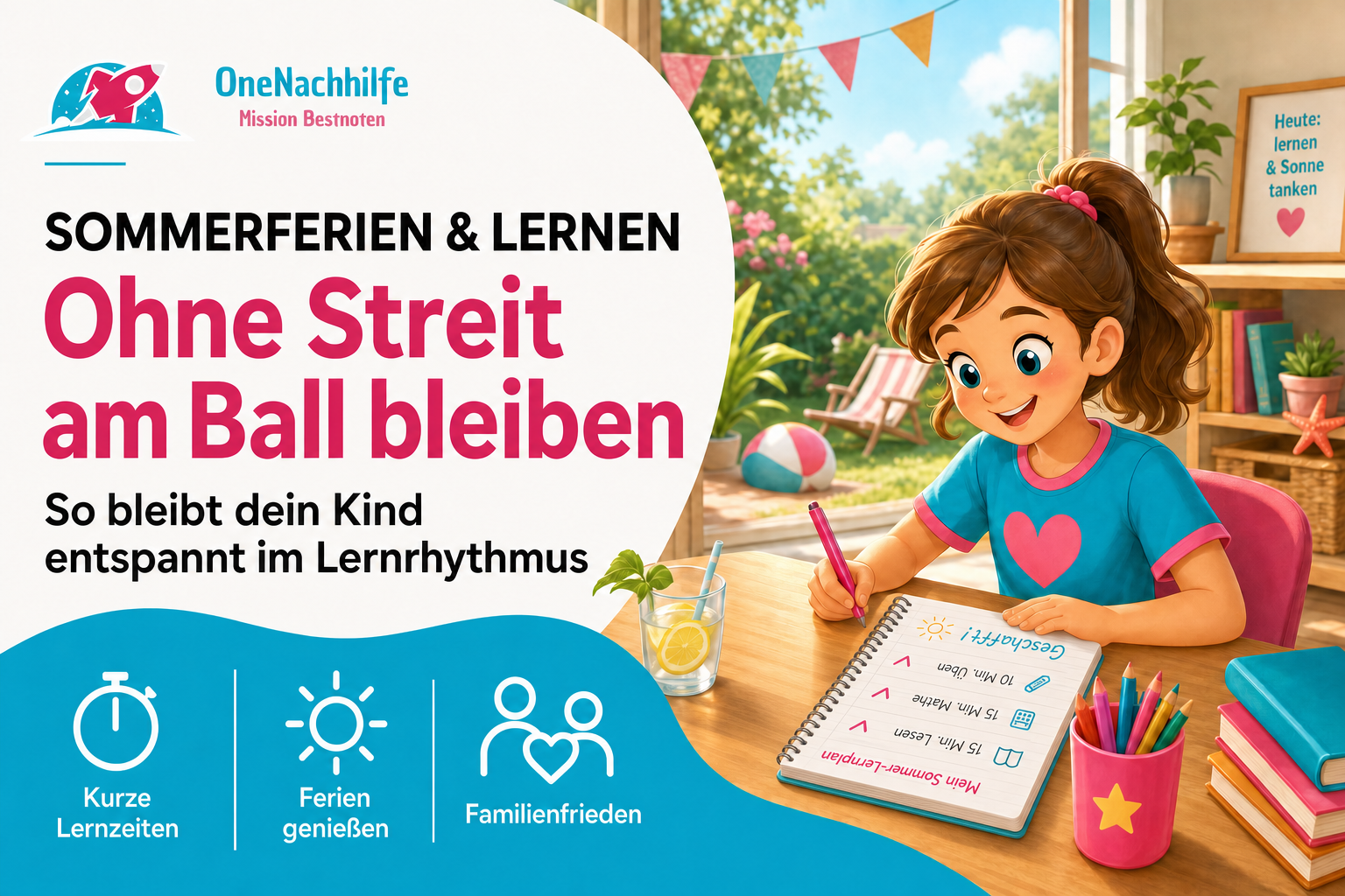 sommerferien lernen ohne streit